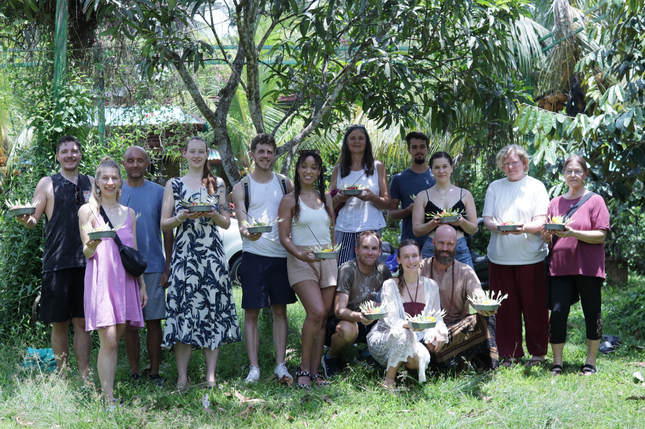 The Gaia Bali Immersion community gathered together in lush tropical nature